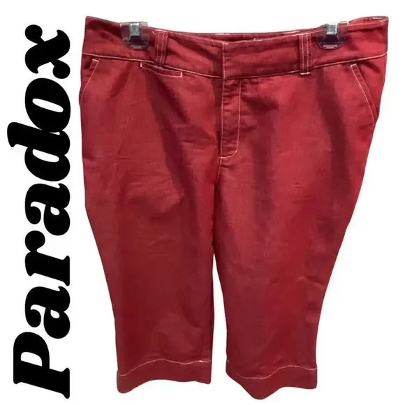 PARADOX red heather, cropped jeans - Picture 1 of 6